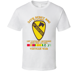 Army - 34th Scout Dog Platoon w VN SVC V1 Classic T Shirt