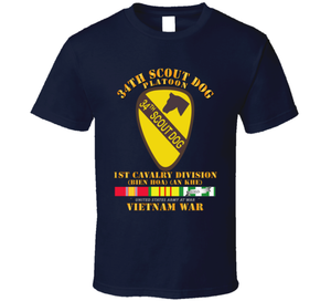 Army - 34th Scout Dog Platoon w VN SVC V1 Classic T Shirt