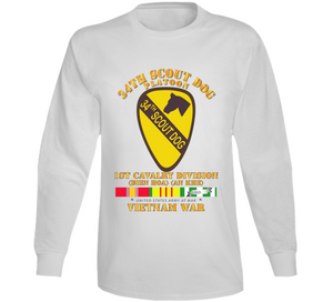 Army - 34th Scout Dog Platoon w VN SVC Long Sleeve