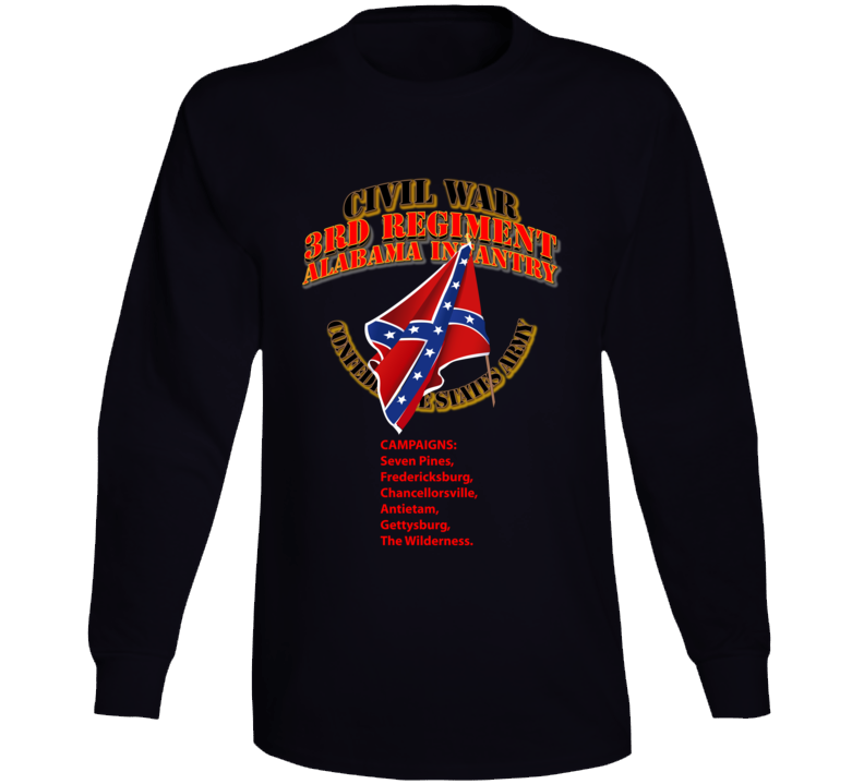 Civil War - 3rd Regiment Alabama Infantry - CSA Long Sleeve