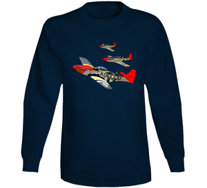 Army - Aac - 332nd Fighter Group - 12th Af - Red Tails Wo Txt Long Sleeve