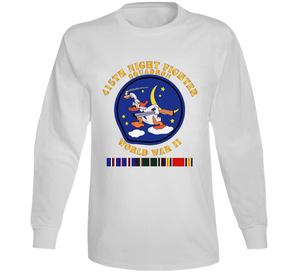 AAC - 415th Night Fighter Squadron - WWII w EU SVC V1 Long Sleeve