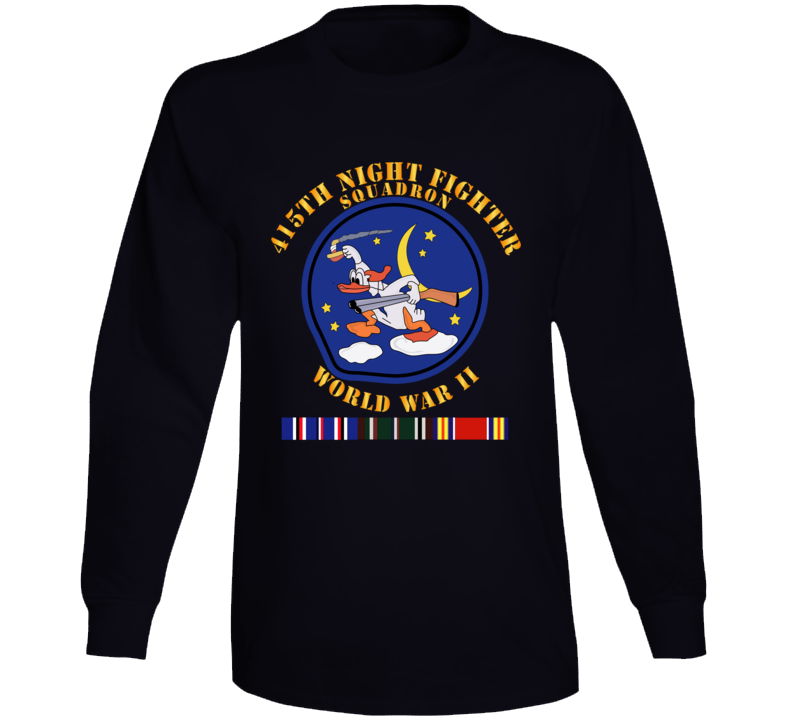 AAC - 415th Night Fighter Squadron - WWII w EU SVC V1 Long Sleeve