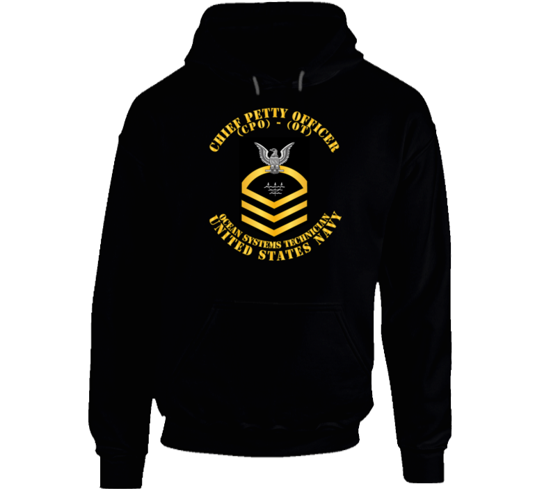 Navy - Rate - Ocean Systems Technician Cpo - Ot - Gold - Usn Hoodie