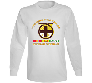 Army - 24th Evacuation Hospital - Vietnam Veteran W V N Svc Long Sleeve