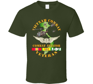 Army - Vietnam Combat AVN Vet  Combat Aviator - Air Assault  w SVC V1 Classic T Shirt