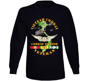 Army - Vietnam Combat AVN Vet  Combat Aviator - Air Assault  w SVC V1 Long Sleeve