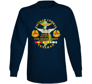 Army - Vietnam Combat AVN Vet w Combat Aviator - 12th  AVN GroupI Mil Region III w SVC V1 Long Sleeve