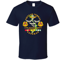 Load image into Gallery viewer, Army - Vietnam Combat AVN Vet w AVN Badges Center - 12th  AVN GroupI Mil Region III w SVC (1) Classic T Shirt
