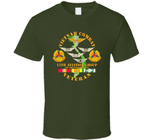 Load image into Gallery viewer, Army - Vietnam Combat AVN Vet w AVN Badges Center - 12th  AVN GroupI Mil Region III w SVC (1) Classic T Shirt
