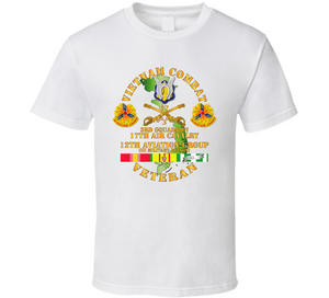 Army - Vietnam Combat Cavalry Vet w 3rd Sqn 17th Air Cav - 12th  AVN GroupI Mil Region III w SVC V1 Classic T Shirt