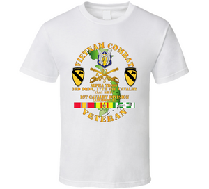 Army - Vietnam Combat Cavalry Vet w Alpha Troop - 3rd Sqn 17th Air Cav Lai Khe - 1st Cav Div SSI V1 Classic T Shirt