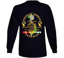 Load image into Gallery viewer, Army - Vietnam Combat Cavalry Vet w Alpha Troop - 3rd Sqn 17th Air Cav Lai Khe - 1st Cav Div SSI V1 Long Sleeve
