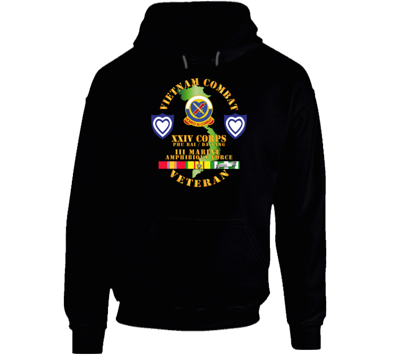 Army - Vietnam Combat Veteran w XXIV Corps V1 Hoodie