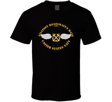 Load image into Gallery viewer, Navy - Rate - Aviation Boatswain&#39;s Mate - Gold Anchor w Txt V1 Classic T Shirt
