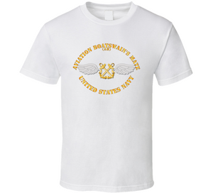 Navy - Rate - Aviation Boatswain's Mate - Gold Anchor w Txt V1 Classic T Shirt