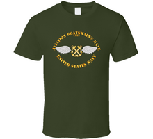 Load image into Gallery viewer, Navy - Rate - Aviation Boatswain&#39;s Mate - Gold Anchor w Txt V1 Classic T Shirt
