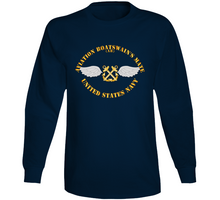 Load image into Gallery viewer, Navy - Rate - Aviation Boatswain&#39;s Mate - Gold Anchor w Txt V1 Long Sleeve
