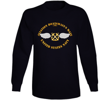 Load image into Gallery viewer, Navy - Rate - Aviation Boatswain&#39;s Mate - Gold Anchor w Txt V1 Long Sleeve
