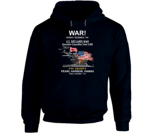 Navy - War - Attack On Pearl Harbor - Japanese Planes - Uss Arizona Hoodie