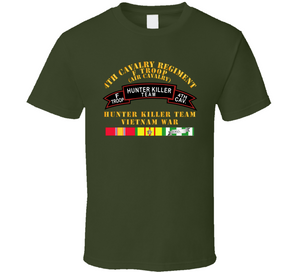 Army - F Troop 4th Cav - Hunter Killer w Vietnam War SVC V1 Classic T Shirt