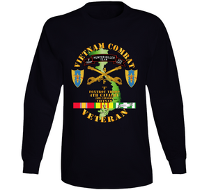 Army - Vietnam Combat Veteran - F Troop 4th Cav Hunt Kill w SVC Long Sleeve