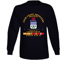 Load image into Gallery viewer, Army - 59th Coast Artillery Regiment - Battle of Corregidor - WWII w PAC SVC V1 Long Sleeve
