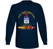 Load image into Gallery viewer, Army - 59th Coast Artillery Regiment - Battle of Corregidor - WWII w PAC SVC V1 Long Sleeve
