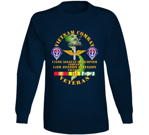 Army - Vietnam Combat Veteran - 176th AHC w 14th Avn Bn V1 Long Sleeve