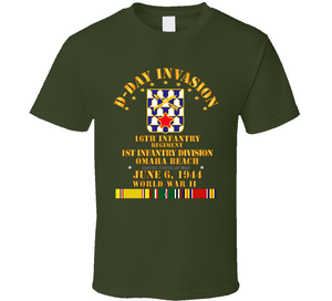 Army - 16th Infantry Regt - 1st Id - D Day W Svc Classic T Shirt
