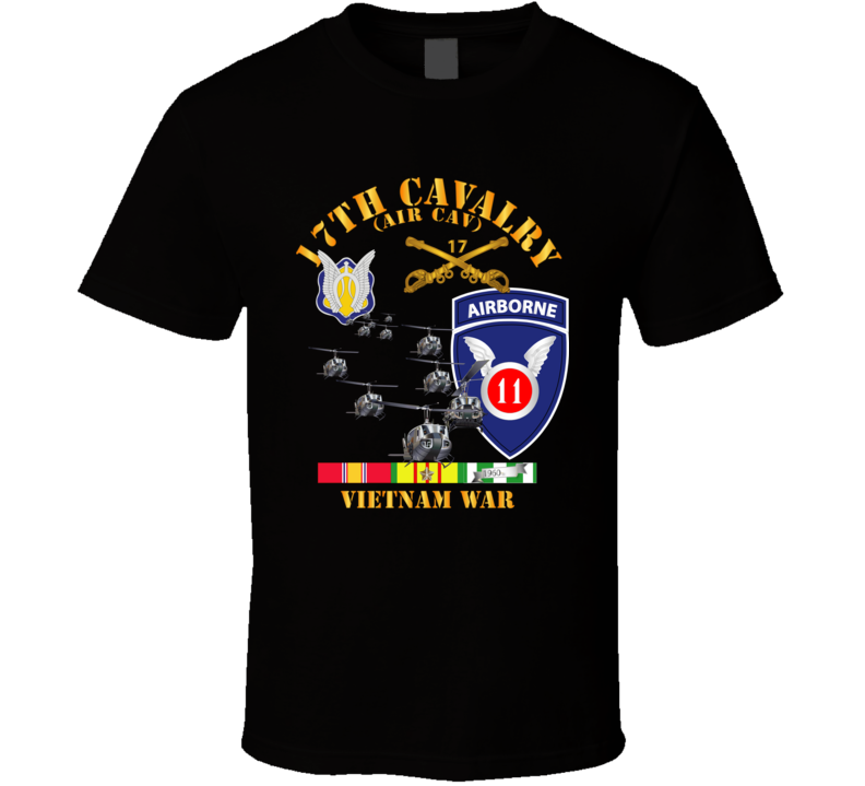 Army - 17th Cavalry (Air CAv) - 11th Airborne Division w SVC V1 Classic T Shirt