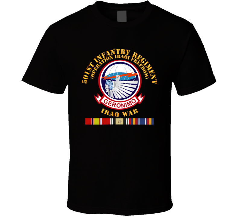 Army - 501st Infantry Regiment - OIF - w IRAQ SVC Classic T Shirt