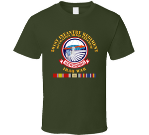 Army - 501st Infantry Regiment - OIF - w IRAQ SVC Classic T Shirt