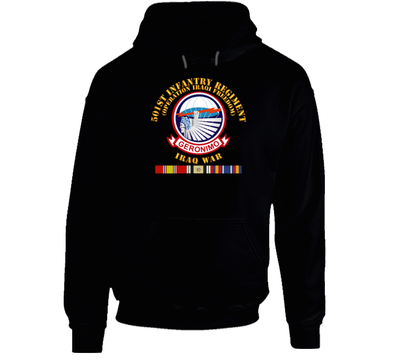 Army - 501st Infantry Regiment - OIF - w IRAQ SVC V1 Hoodie