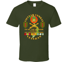 Load image into Gallery viewer, Army - Vietnam Combat Vet - 1st Bn 5th Artillery - 1st Inf Div SSI Classic T Shirt
