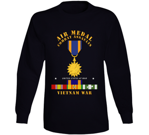 Army - Air Medal - Combat Assaults w VN SVC w Air Medal Ribbon Long Sleeve