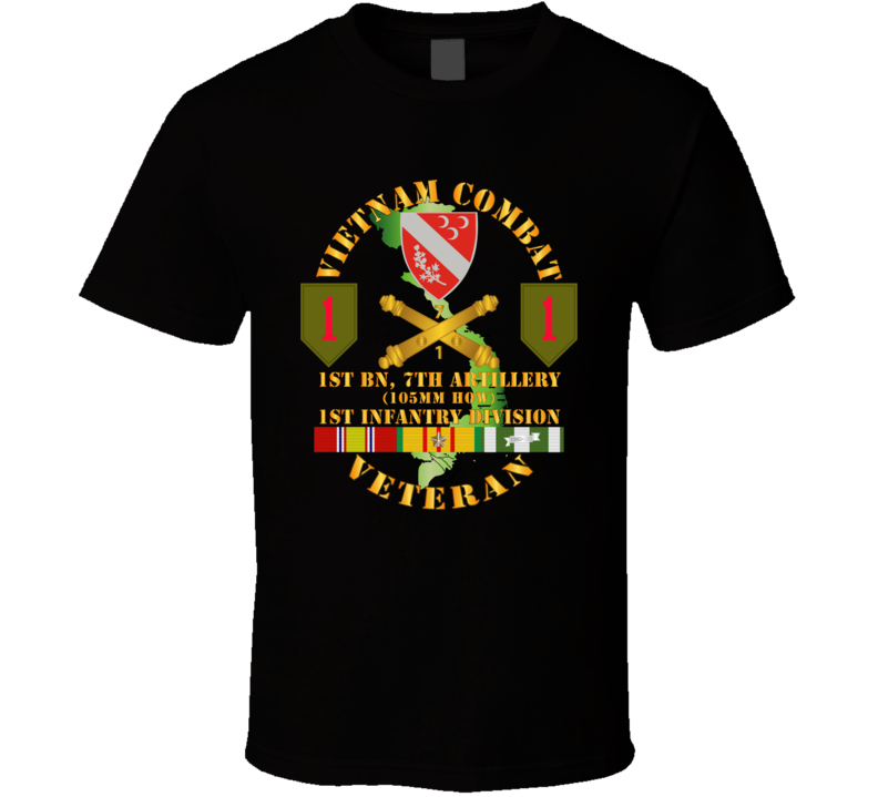 Army - Vietnam Combat Vet - 1st Bn 7th Artillery - 1st Inf Div SSI V1 Classic T Shirt