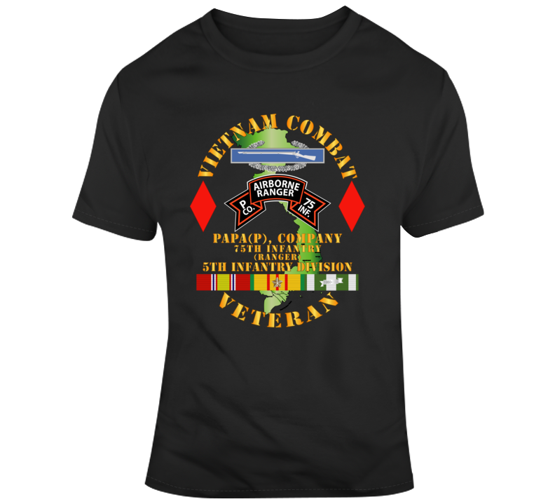 Army - Vietnam Combat Vet - P Co 75th Infantry (Ranger) - 5th Inf Div SSI Classic T Shirt