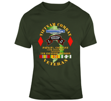 Load image into Gallery viewer, Army - Vietnam Combat Vet - P Co 75th Infantry (Ranger) - 5th Inf Div SSI Classic T Shirt
