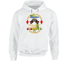 Load image into Gallery viewer, Army - Vietnam Combat Vet - P Co 75th Infantry (Ranger) - 5th Inf Div SSI Hoodie
