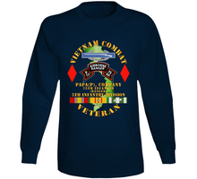 Load image into Gallery viewer, Army - Vietnam Combat Vet - P Co 75th Infantry (Ranger) - 5th Inf Div SSI V1 Long Sleeve
