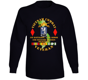 Army - Vietnam Combat Vet - 1st Bn 77th Armor - 5th Inf Div SSI V1 Long Sleeve