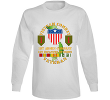 Load image into Gallery viewer, Army - Vietnam Combat Vet - 1st Admin Company - 1st Inf Div SSI V1 Long Sleeve
