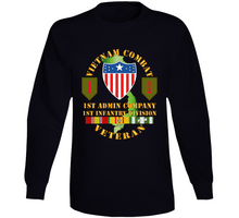 Load image into Gallery viewer, Army - Vietnam Combat Vet - 1st Admin Company - 1st Inf Div SSI V1 Long Sleeve
