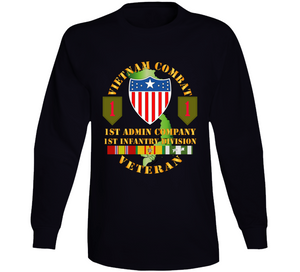 Army - Vietnam Combat Vet - 1st Admin Company - 1st Inf Div SSI V1 Long Sleeve