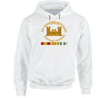 Load image into Gallery viewer, Army - 1st Engineer Battalion - Vietnam Vet w Branch w VN SVC Hoodie
