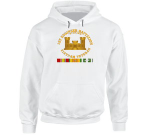 Army - 1st Engineer Battalion - Vietnam Vet w Branch w VN SVC Hoodie