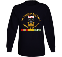 Load image into Gallery viewer, Army - 1st Engineer Battalion - Always First - Vietnam Vet w Branch w VN SVC V1 Long Sleeve
