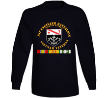 Load image into Gallery viewer, Army - 1st Engineer Battalion - Always First - Vietnam Vet  w VN SVC Long Sleeve

