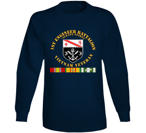 Army - 1st Engineer Battalion - Always First - Vietnam Vet  w VN SVC V1 Long Sleeve